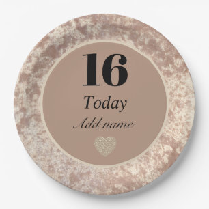 Personalised luxury velvet part plates 16th