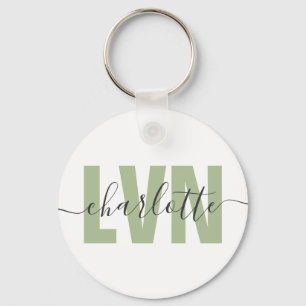Personalised LVN Licensed Vocational Nurse Chic Key Ring