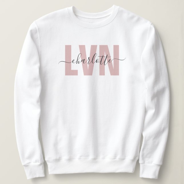 Personalised LVN Licensed Vocational Nurse Chic Sweatshirt (Design Front)