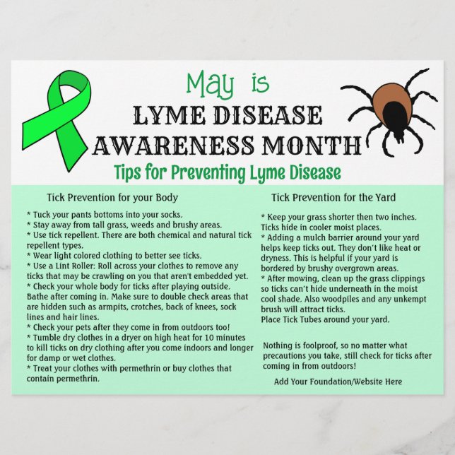 Personalised Lyme Disease Prevention Educational Flyer (Front)