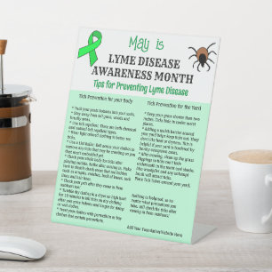 Personalised Lyme Disease Prevention Educational Pedestal Sign