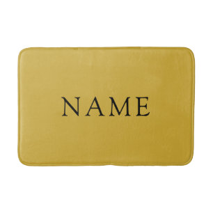 Personalised M Gold Bath Mat with Custom Name
