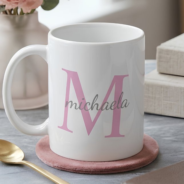 Personalised M Monogram Name Coffee Mug (Creator Uploaded)