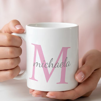 Personalised M Monogram Name Coffee Mug