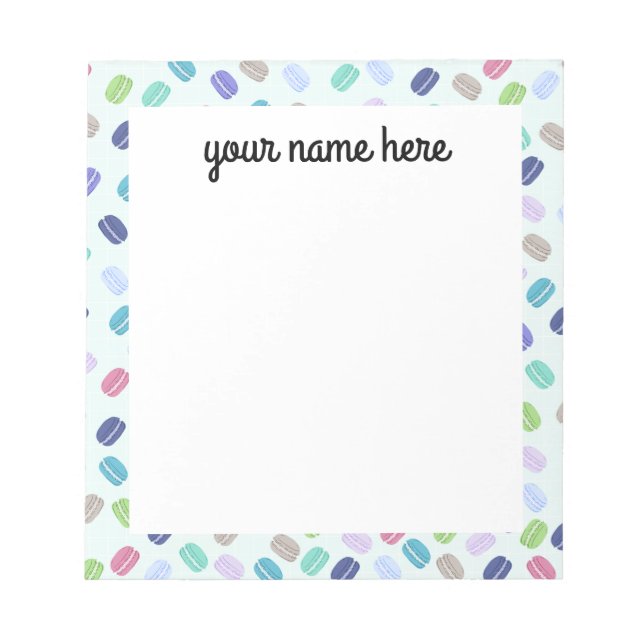 Personalised Macarons Notepad (Front)