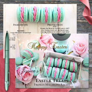 Personalised Macarons Recipe Template Postcard
