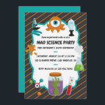 Personalised Mad Science Birthday Party Invitation<br><div class="desc">Customisable to your specifics. Credit to DreAmLoft.</div>