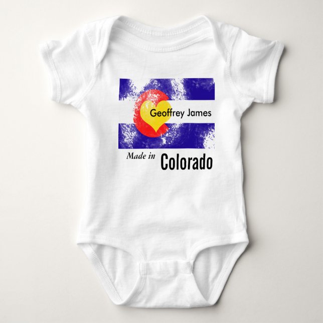 Personalised Made in Colorado TShirt (Front)