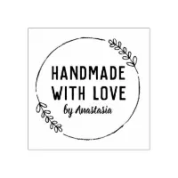 Personalised Made with Love Rubber Stamp