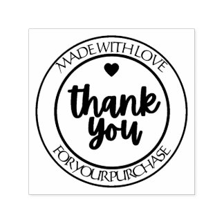Personalised “Made With Love” Thank You Self-inking Stamp