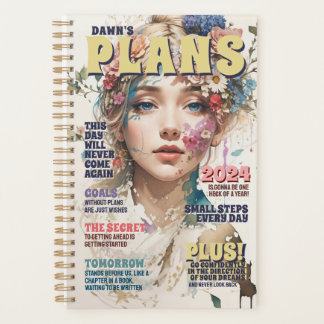 Personalised Magazine Cover Goals Quotes Planner