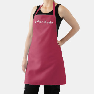 Personalised magenta custom name text minimalist apron