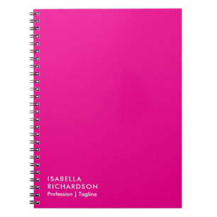 Personalised Magenta Minimalist Notebook