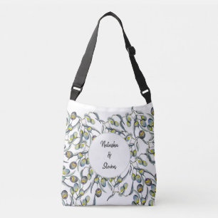 Personalised Magic Olive Watercolor Hand-painted Crossbody Bag