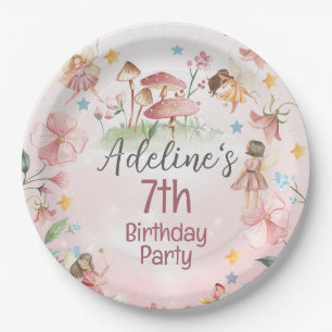 Personalised Magical Fairy Garden Paper Plates 