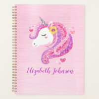 Personalised Magical Pink Glitter Unicorn Face