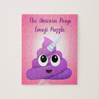 Personalised Magical Unicorn Poop Emoji Jigsaw Puzzle