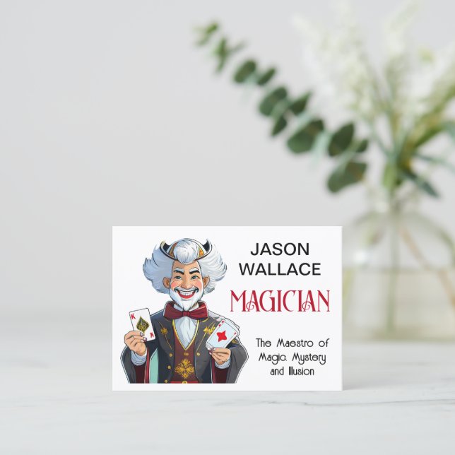 Personalised Magician's Business Card (Standing Front)