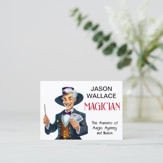 Personalised Magician's Business Card (Standing Front)