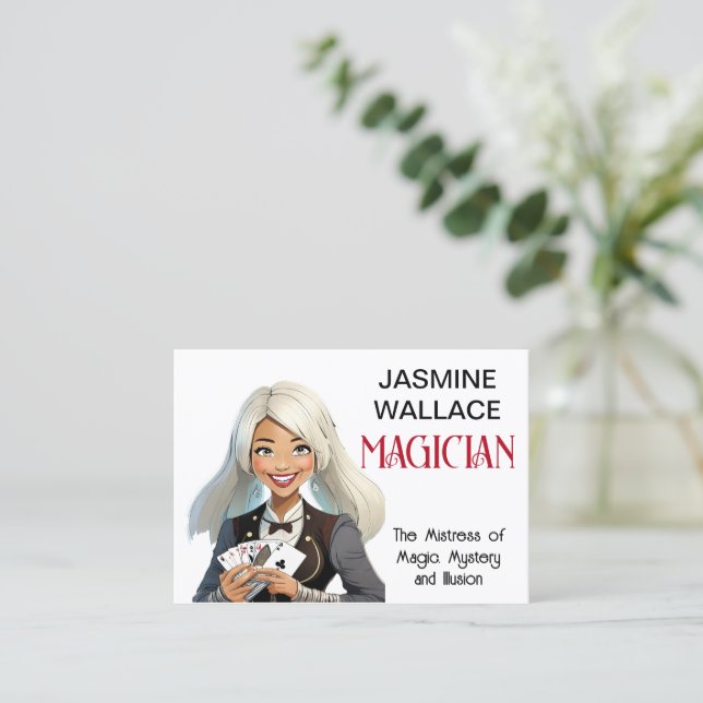 Personalised Magician's Business Card (Standing Front)