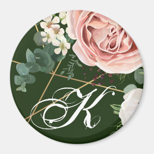 Personalised Magnet Geometric Garden Rose Hunter
