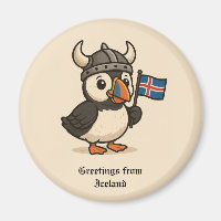 Personalised magnet - Iceland puffin