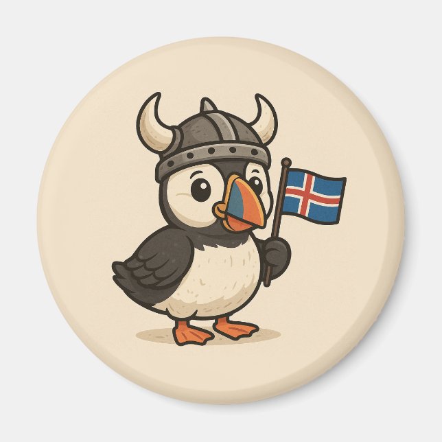Personalised magnet - Iceland puffin (Front)