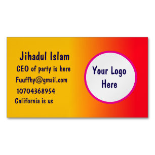 Personalised magnetic business card