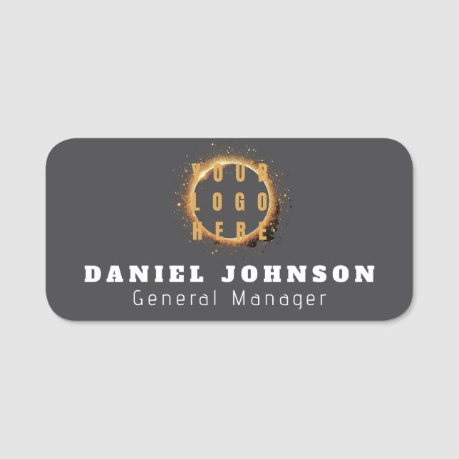 Personalised Magnetic Company Employee Name Tag (Front)