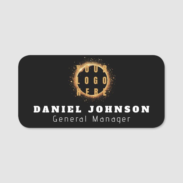 Personalised Magnetic Company Employee Name Tag (Front)
