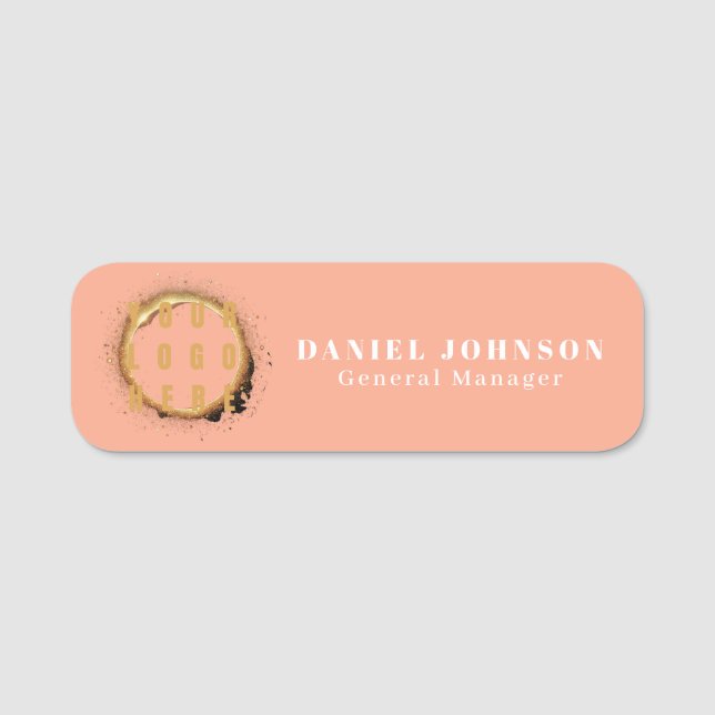 Personalised Magnetic Company Employee Name Tag (Front)