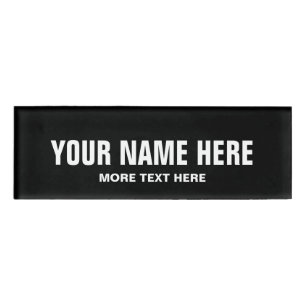 Personalised magnetic name tags for company event