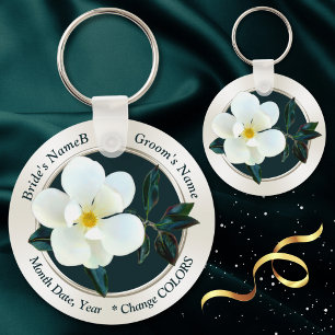 Personalised Magnolia Favours for Any Occasion Key Ring