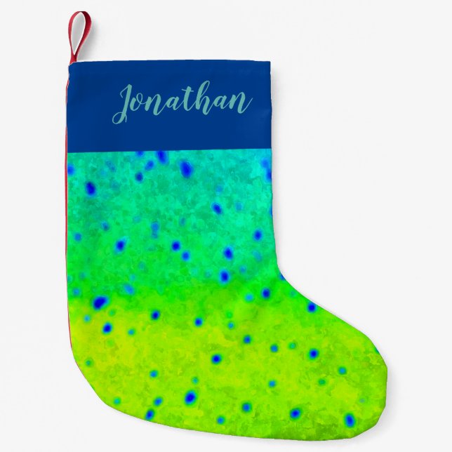 Personalised Mahi Print Stocking (Front)