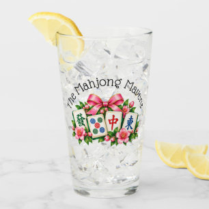 Personalised Mahjong Club Mahjong Player Gift Glass