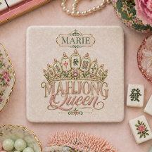 Personalised Mahjong Queen Coaster Gift