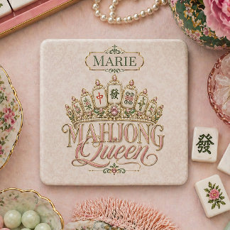 Personalised Mahjong Queen Coaster Gift