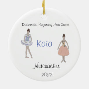Personalised Maid/Flower/Marzipan Nutcracker Ceramic Tree Decoration