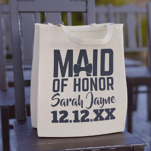 Personalised Maid of Honour Bachelorette Wedding Tote Bag