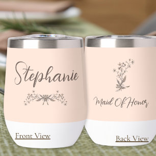 Personalised Maid of Honour Elegant Script Wedding