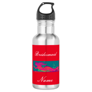 Personalised maid of honour mermaid 532 ml water bottle