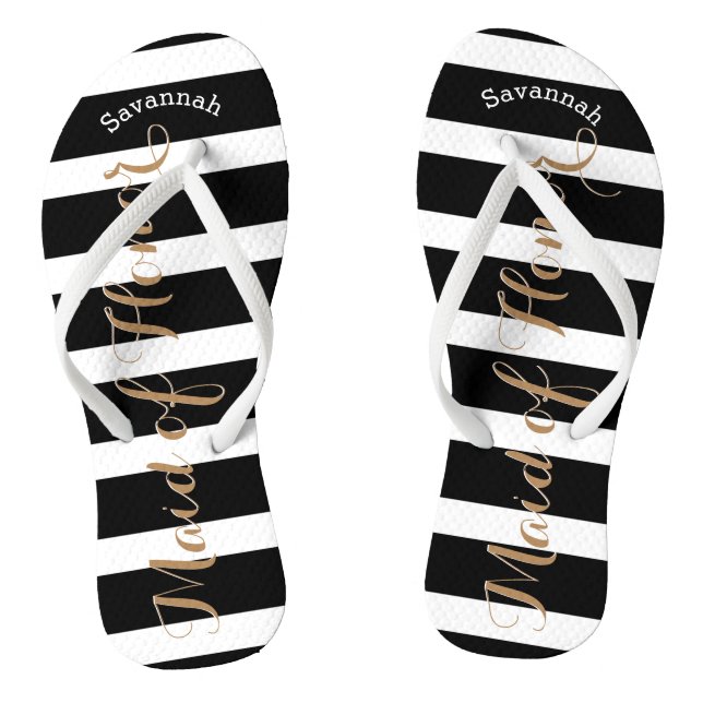 Personalised Maid of Honour or Any Colour Jandals (Footbed)