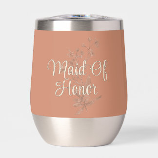 Personalised Maid Of Honour Rustic Boho Wildflower