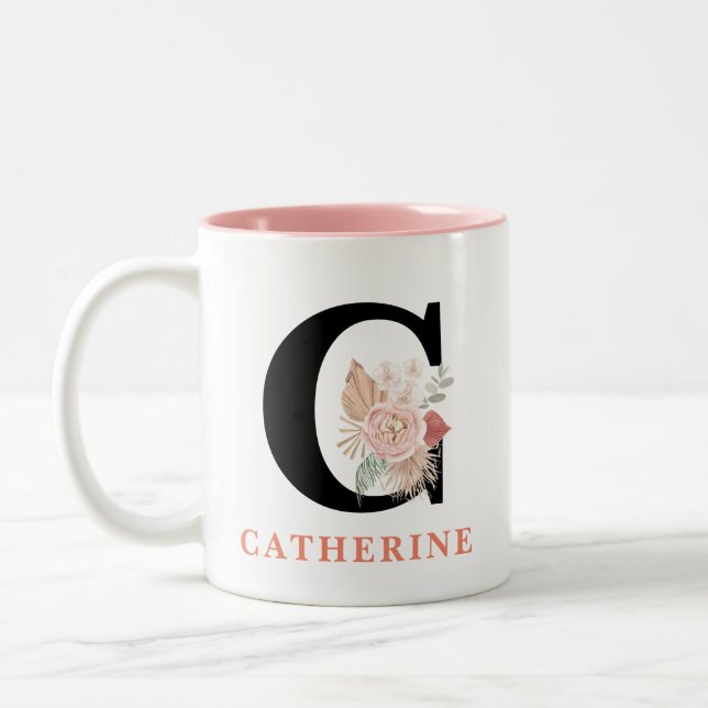 Personalised Maid of Honour Two-Tone Coffee Mug (Left)