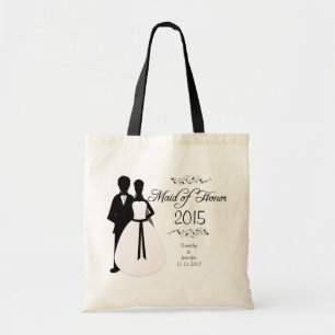 Personalised maid of honour wedding favour tote ba bag