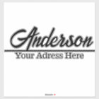 Personalised Mailbox Sticker Custom Name Address