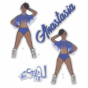 Personalised Majorette / Dancer Blue Fringe 
