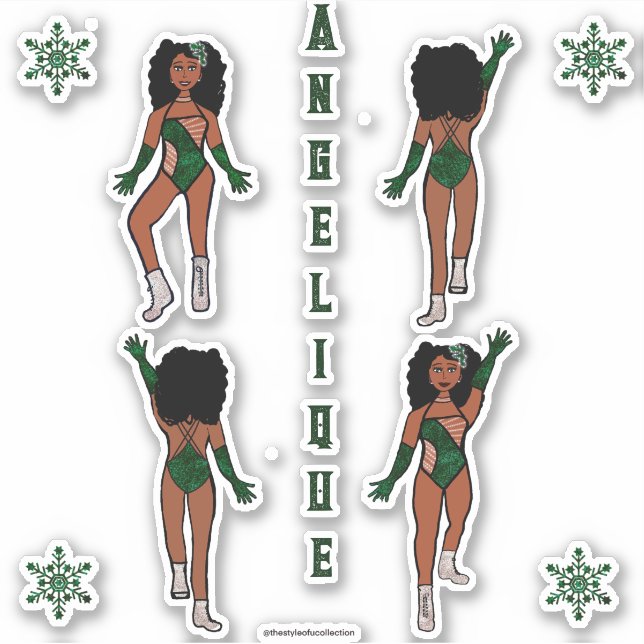 Personalised Majorette / Dancer Stickers Forest #1 (Front)