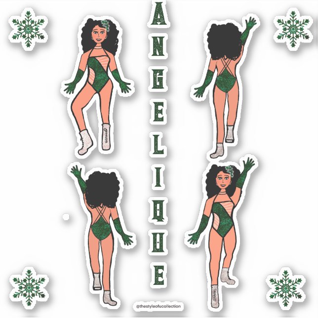 Personalised Majorette / Dancer Stickers Forest #2 (Front)