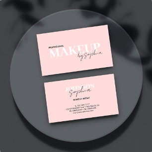 personalised Makeup Artist Pink Blush Beauty Salon Business Card